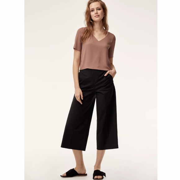 Babaton Manolo Cropped Wide Leg Pant Sz 00 - Picture 6 of 6